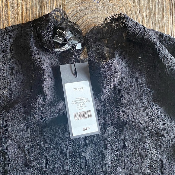 NWT Dynamite Short Sleeve Lace top ✨ - Picture 2 of 2